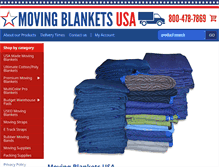 Tablet Screenshot of movingblankets.com